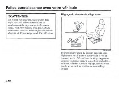 2002 Kia Sportage Owner's Manual | French