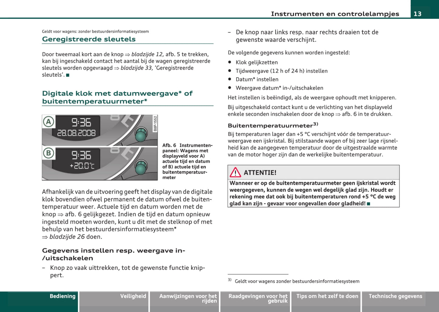 2008-2013 Audi A3 Manuel du propriétaire | Néerlandais