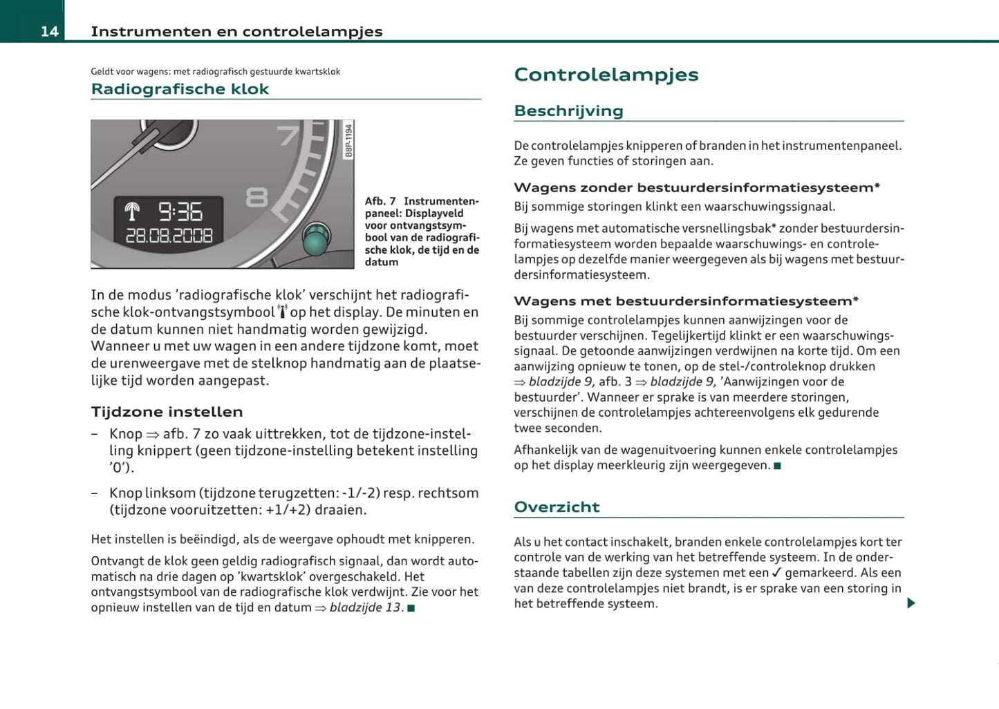 2008-2013 Audi A3 Manuel du propriétaire | Néerlandais