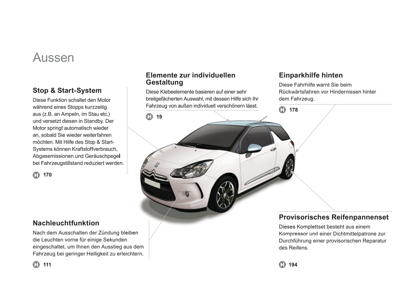 2009-2014 Citroën DS3 Manuel du propriétaire | Allemand