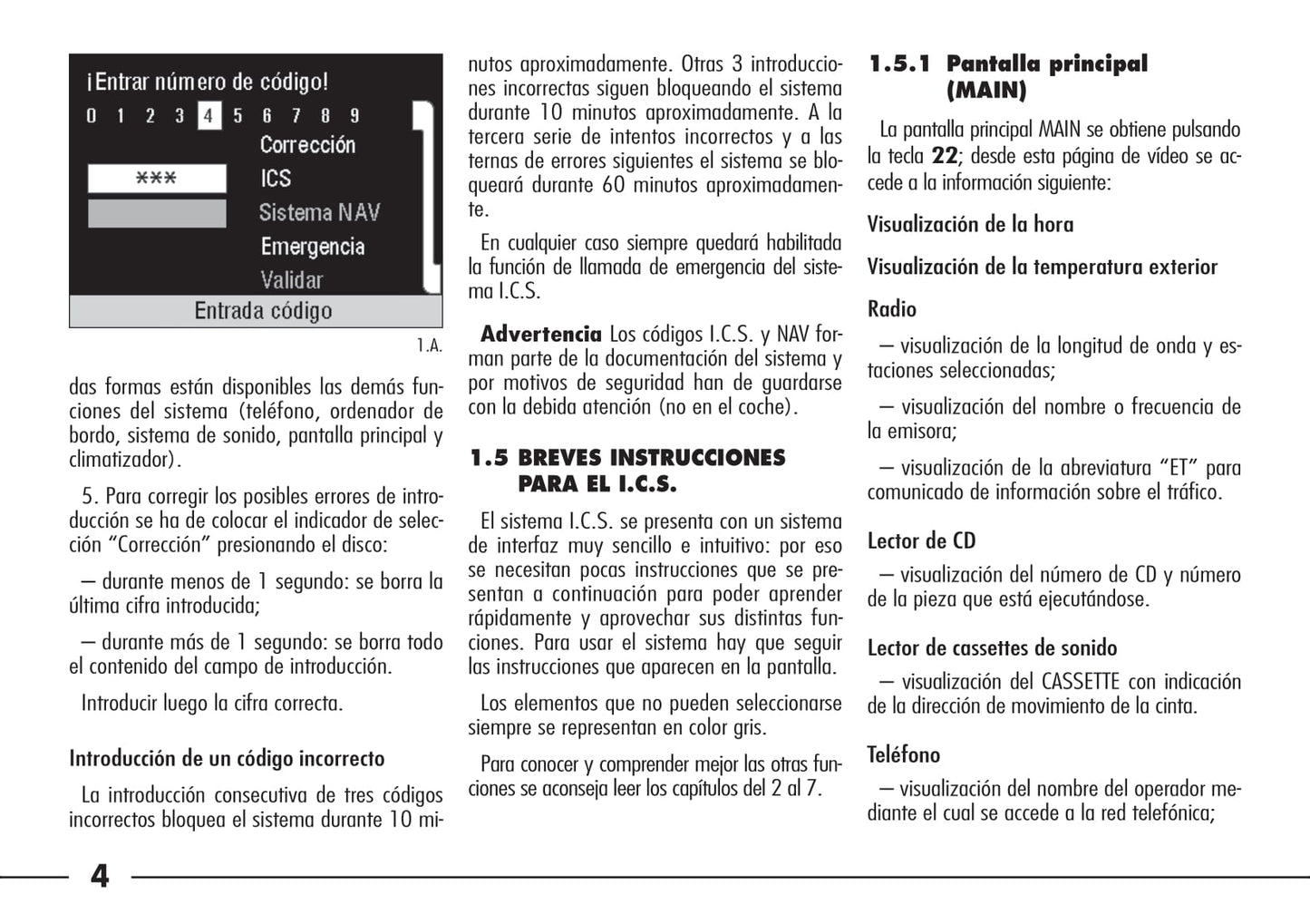 Alfa Romeo 166 Ics Integrated Control System Instrucciones 2004 - 2008