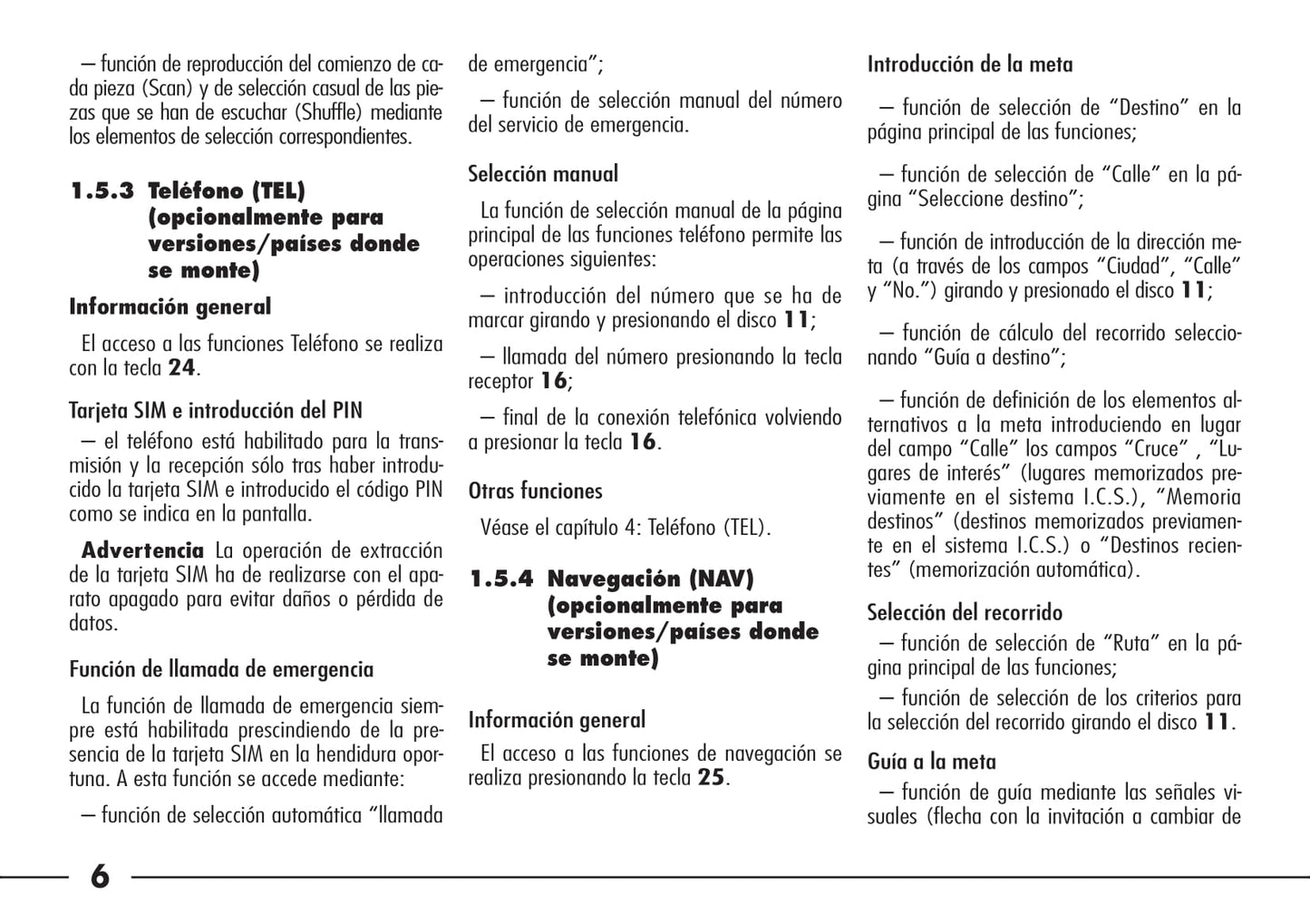 Alfa Romeo 166 Ics Integrated Control System Instrucciones 2004 - 2008