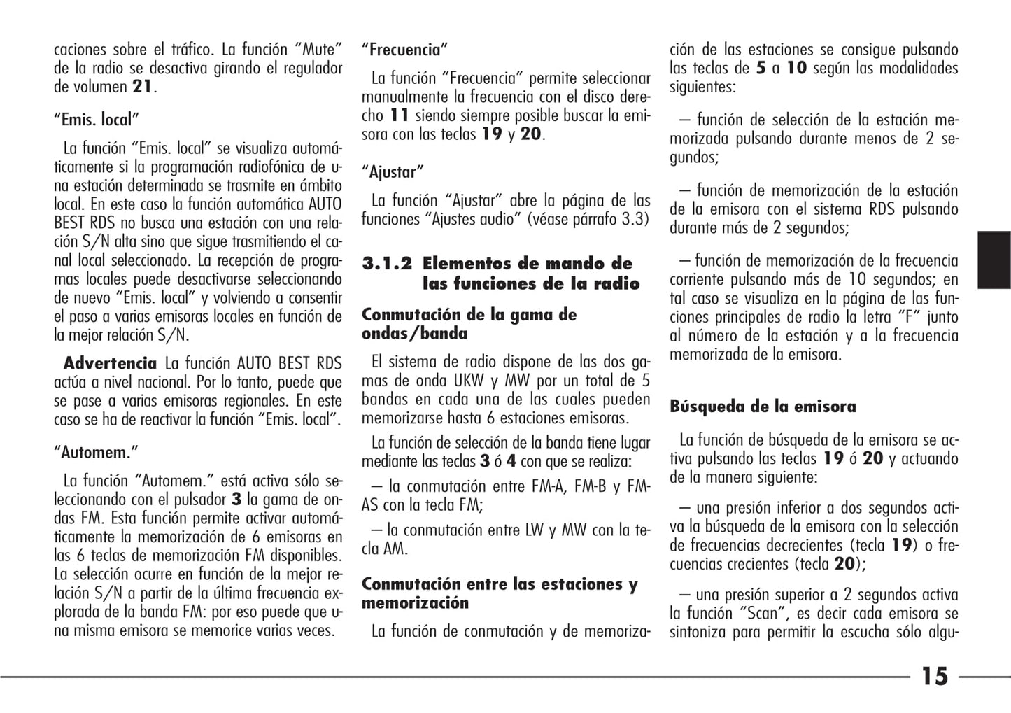 Alfa Romeo 166 Ics Integrated Control System Instrucciones 2004 - 2008