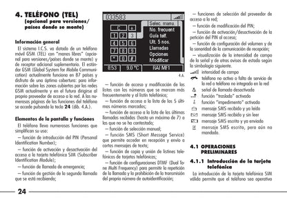 Alfa Romeo 166 Ics Integrated Control System Instrucciones 2004 - 2008