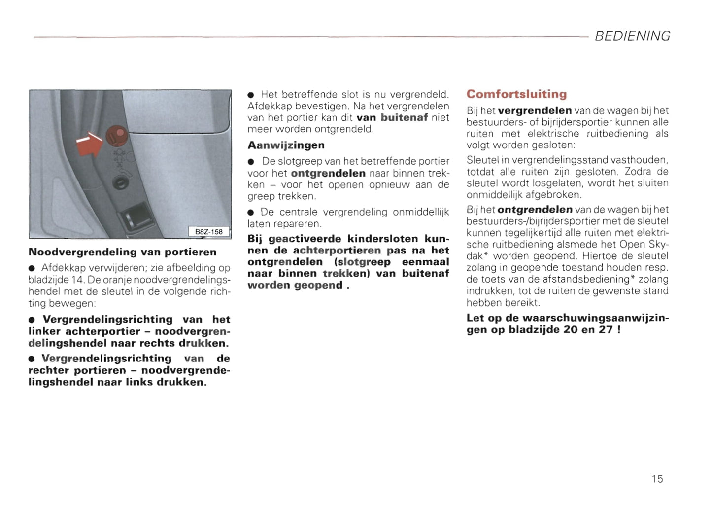 2000-2008 Audi A2 Owner's Manual | Dutch