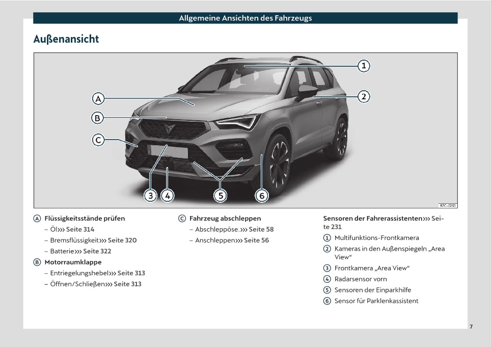 2022 Cupra Ateca Owner's Manual | German