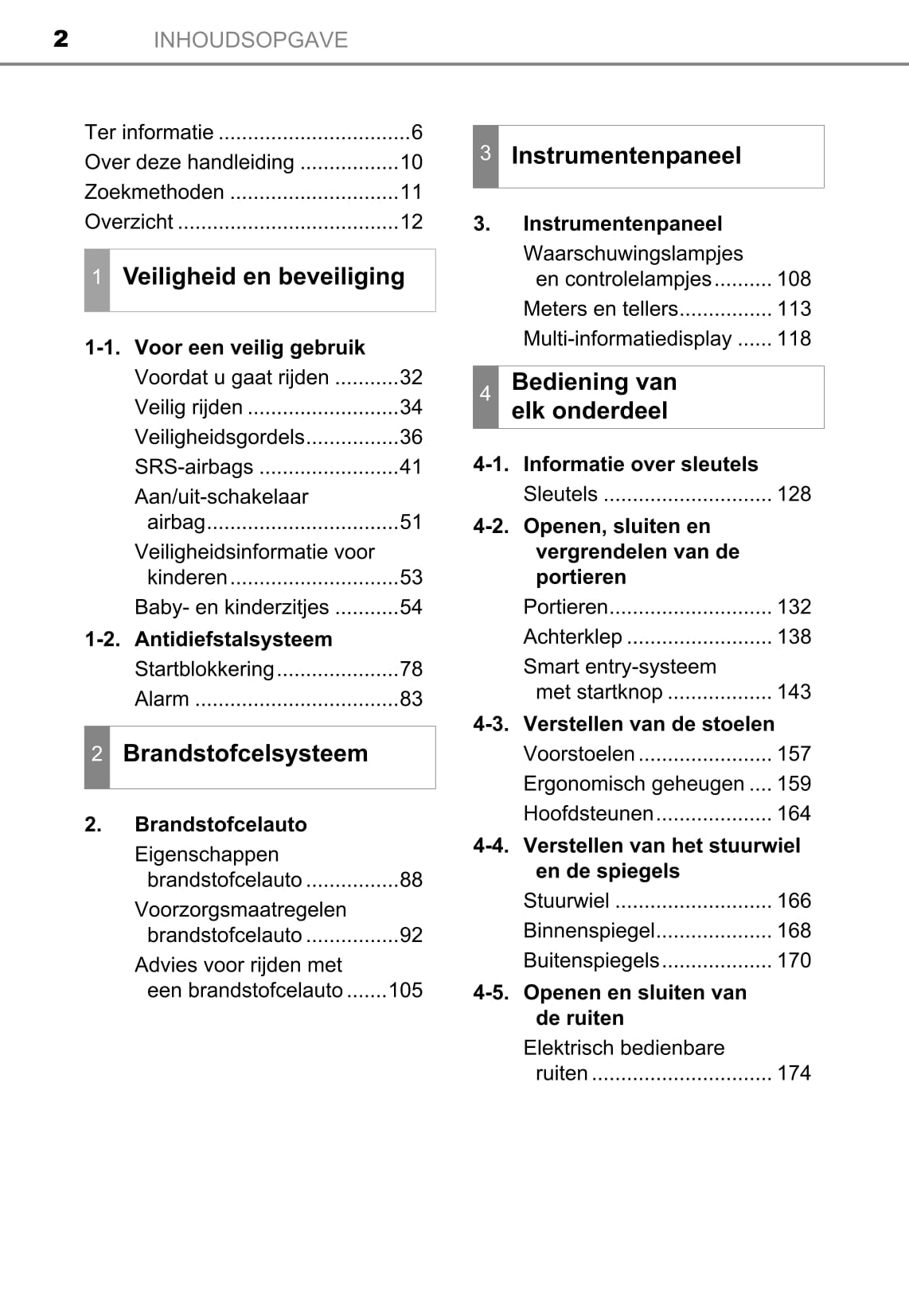 2015-2018 Toyota Mirai Gebruikershandleiding | Nederlands