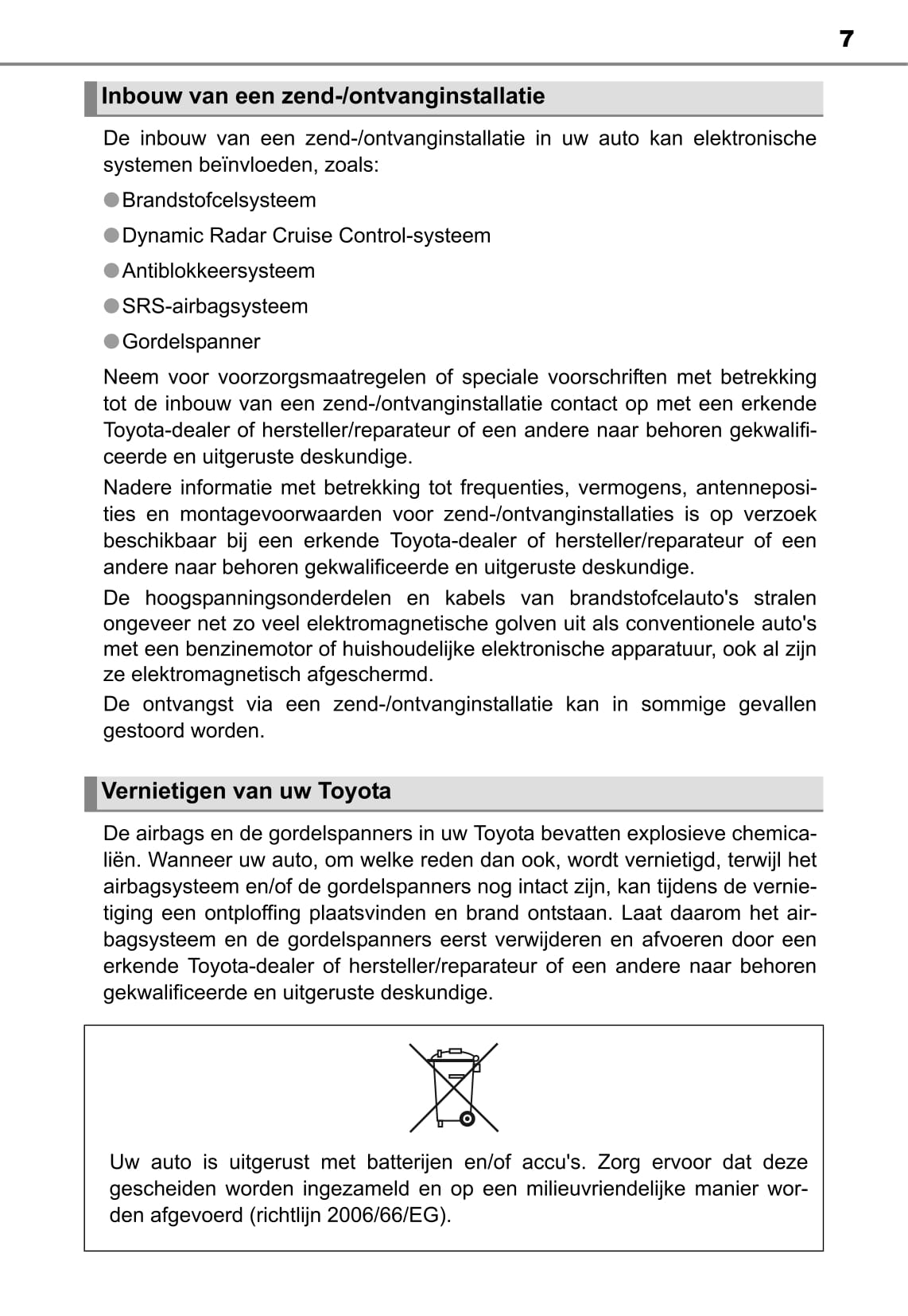 2015-2018 Toyota Mirai Gebruikershandleiding | Nederlands