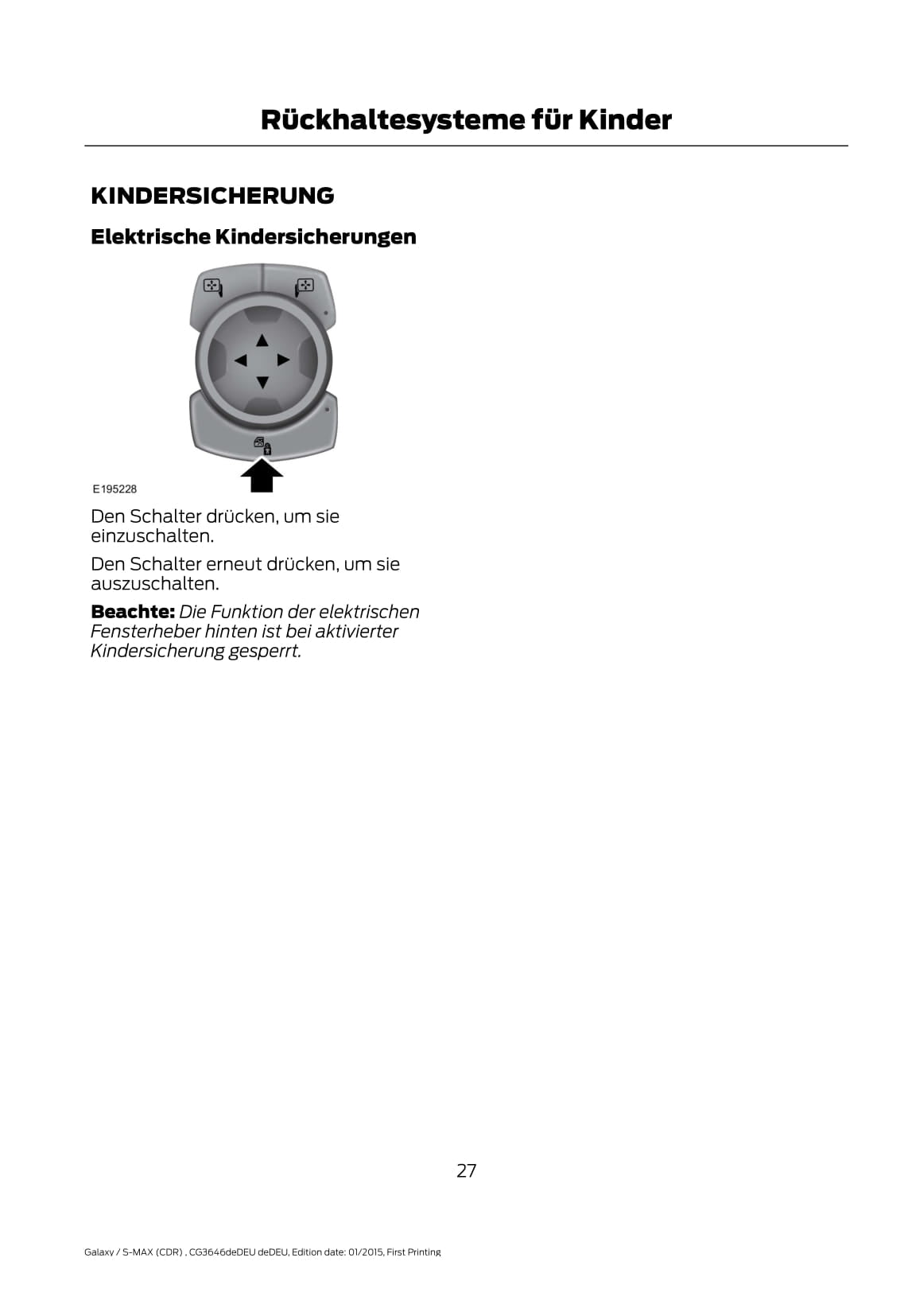 2015-2016 Ford Galaxy/S-Max Gebruikershandleiding | Duits