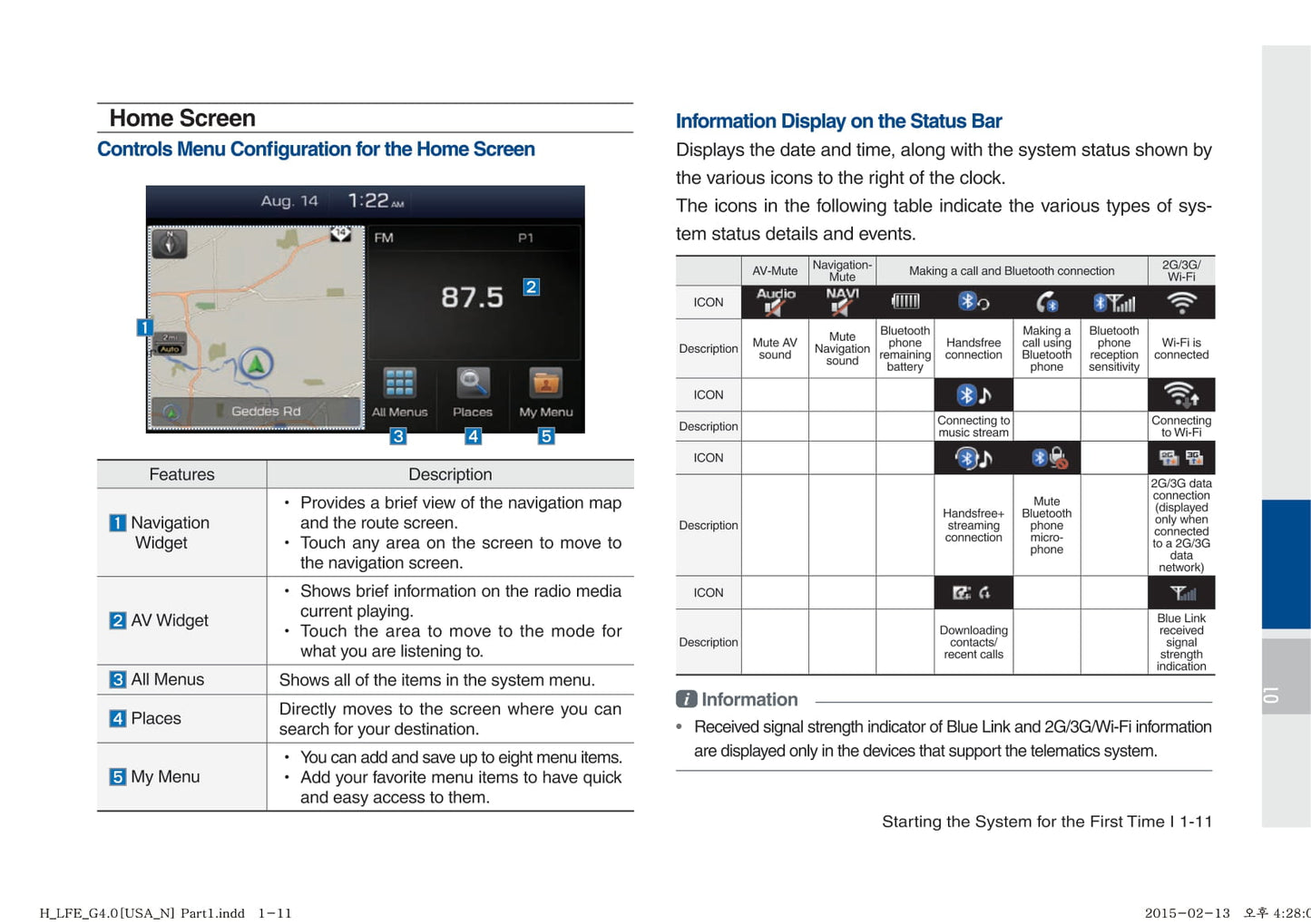 Hyundai Sonata Hybrid Multimedia System Bedienungsanleitung 2014 - 2017