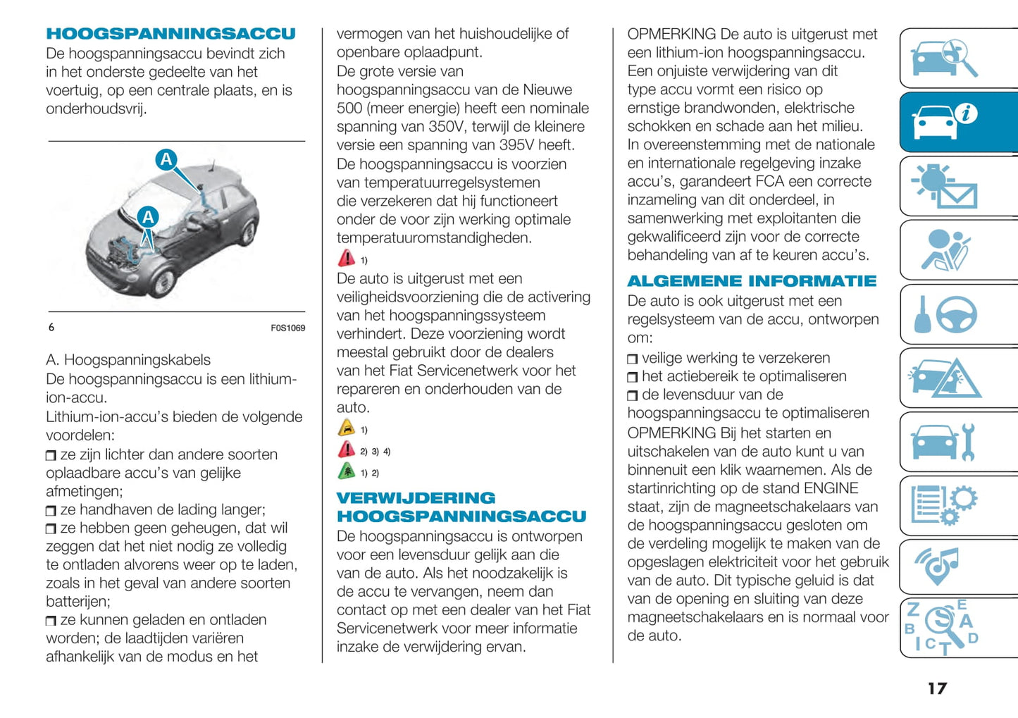 2021-2022 Fiat 500e Bedienungsanleitung | Niederländisch