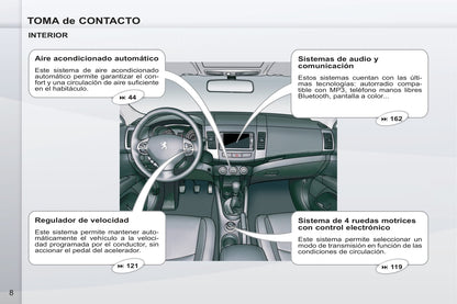 2011-2012 Peugeot 4007 Bedienungsanleitung | Spanisch