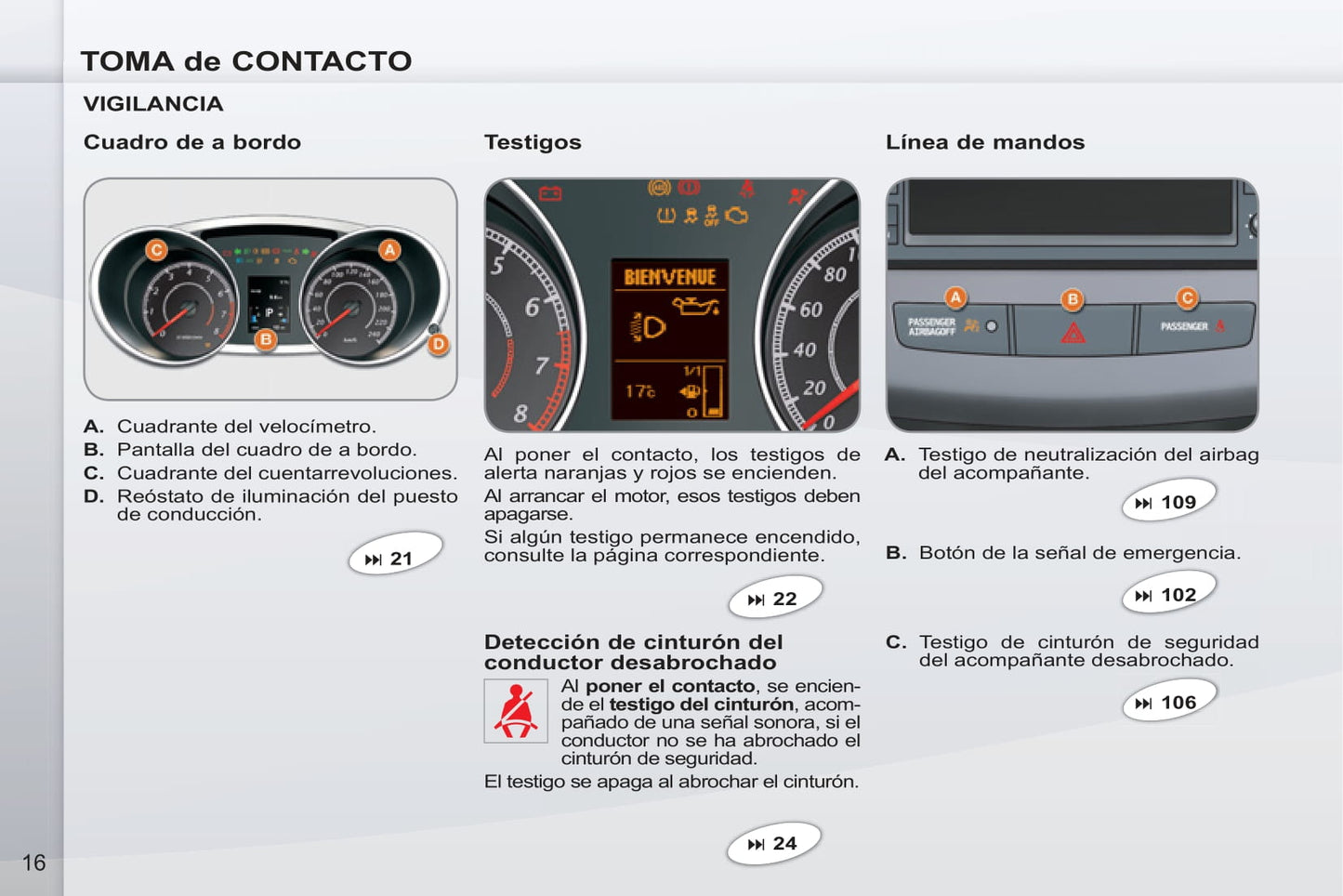 2011-2012 Peugeot 4007 Bedienungsanleitung | Spanisch