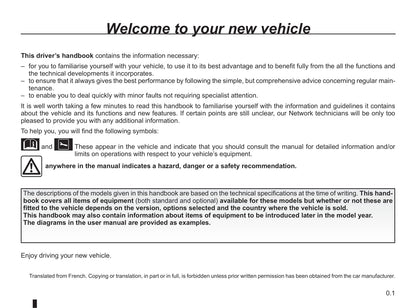 2019-2020 Renault Trafic Owner's Manual | English