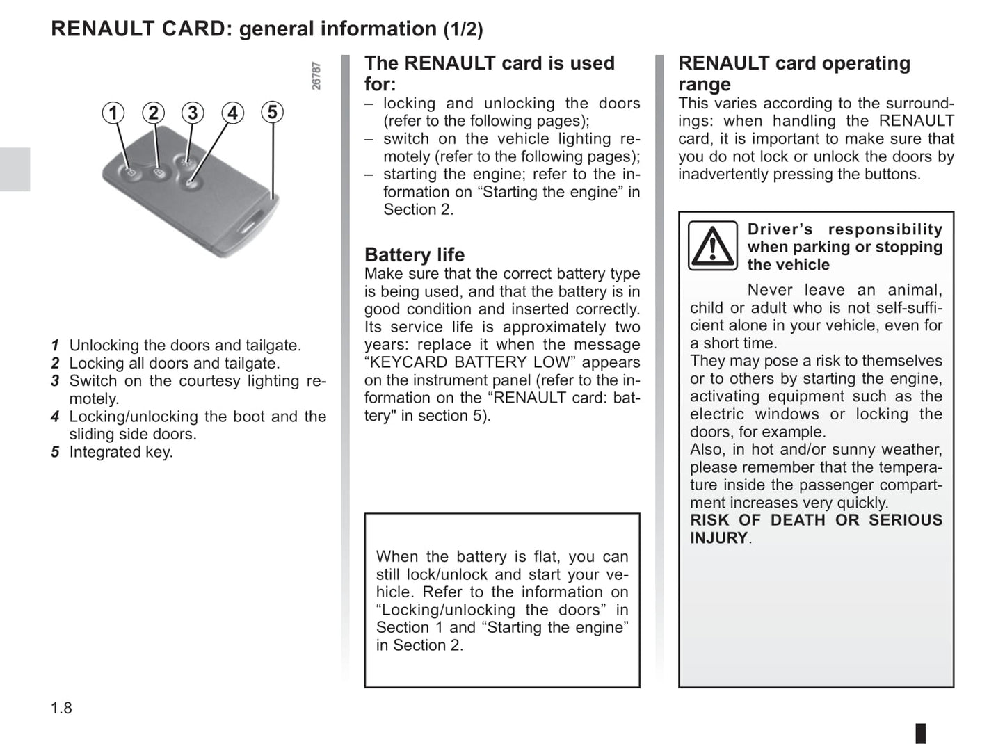 2019-2020 Renault Trafic Owner's Manual | English