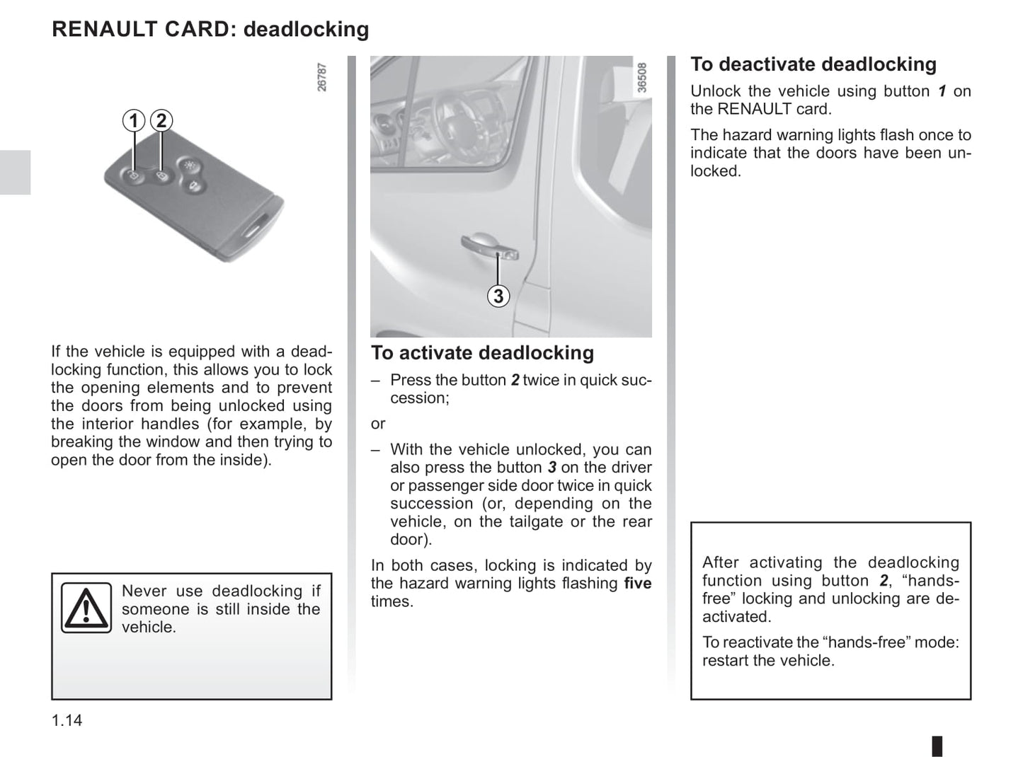 2019-2020 Renault Trafic Owner's Manual | English