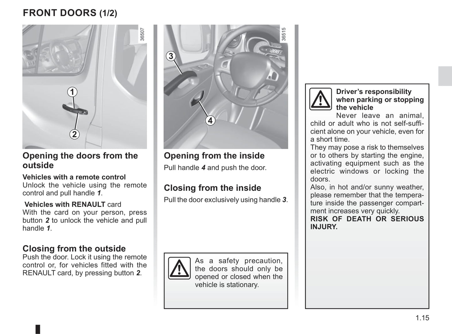 2019-2020 Renault Trafic Owner's Manual | English