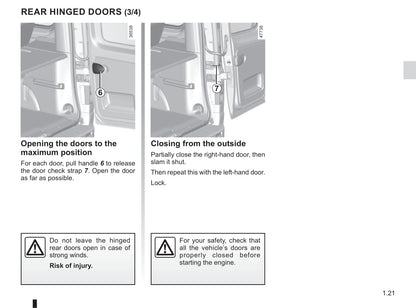 2019-2020 Renault Trafic Owner's Manual | English