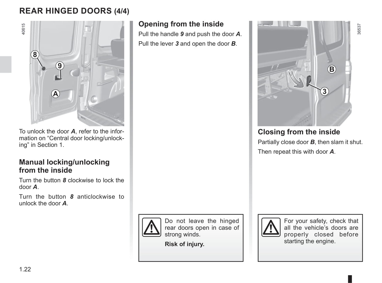 2019-2020 Renault Trafic Owner's Manual | English