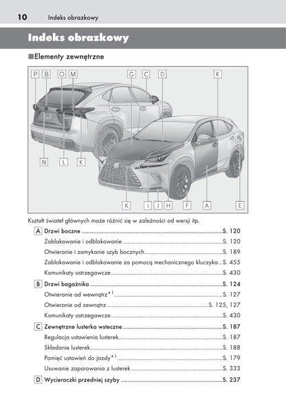 2017-2019 Lexus NX Manuel du propriétaire | Polonais