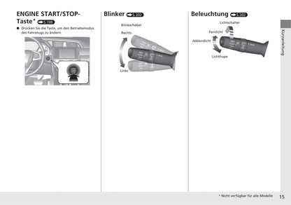 2016-2017 Honda Civic Sedan Gasoline Bedienungsanleitung | Deutsch