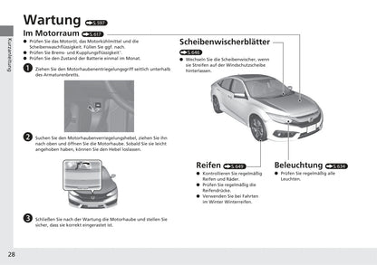 2016-2017 Honda Civic Sedan Gasoline Bedienungsanleitung | Deutsch