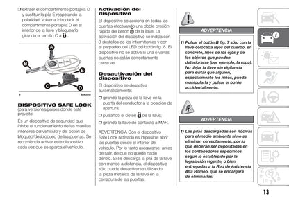 2010-2014 Alfa Romeo Giulietta Gebruikershandleiding | Spaans