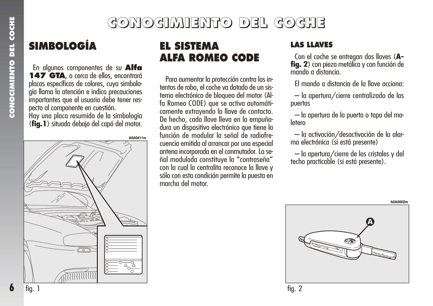 2000-2005 Alfa Romeo 147 Manuel du propriétaire | Espagnol