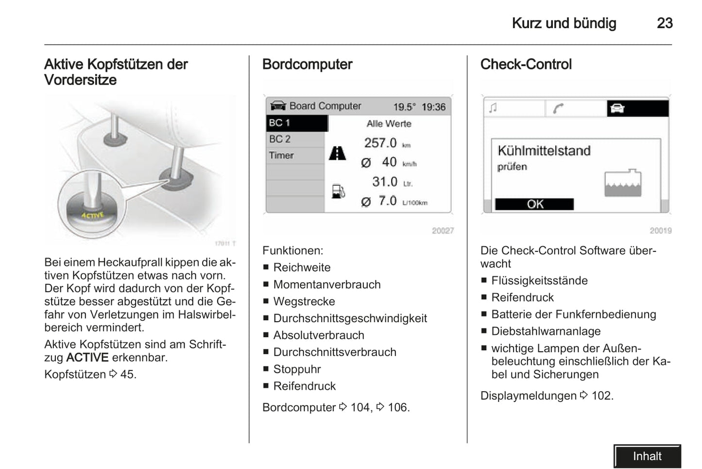 2008 Opel Zafira Owner's Manual | German