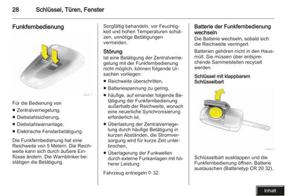 2008 Opel Zafira Owner's Manual | German