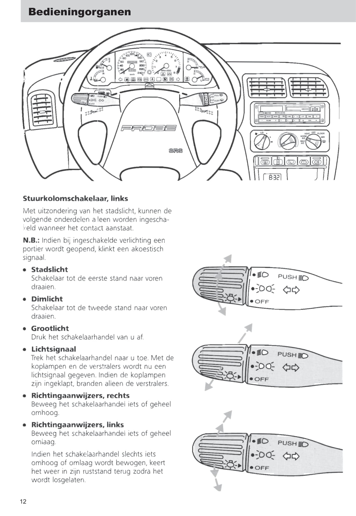 1993-1997 Ford Probe Gebruikershandleiding | Nederlands