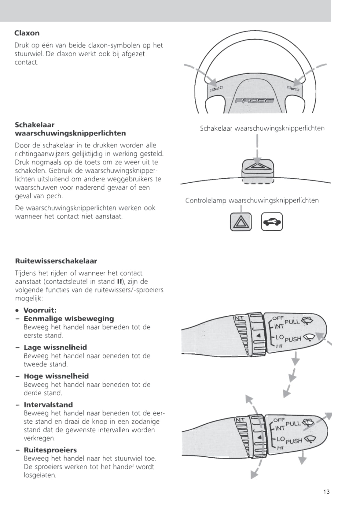 1993-1997 Ford Probe Gebruikershandleiding | Nederlands