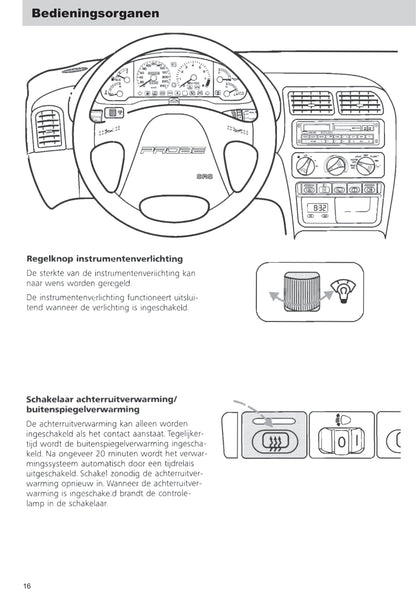 1993-1997 Ford Probe Gebruikershandleiding | Nederlands