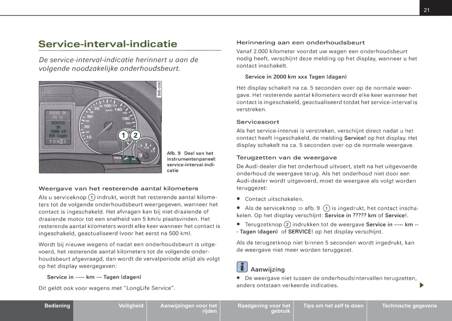 2001-2004 Audi A4 Owner's Manual | Dutch