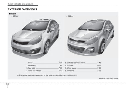 2016 Kia Rio Owner's Manual | English