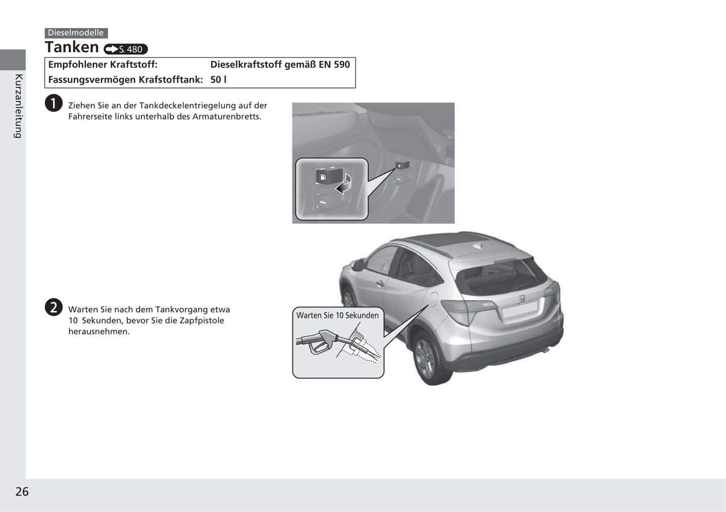 2015-2016 Honda HR-V Bedienungsanleitung | Deutsch