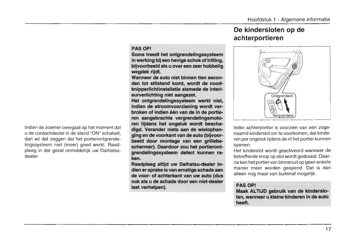 1999-2002 Daihatsu Gran Move Gebruikershandleiding | Nederlands