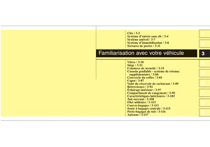 2008 Kia Sportage Bedienungsanleitung | Französisch