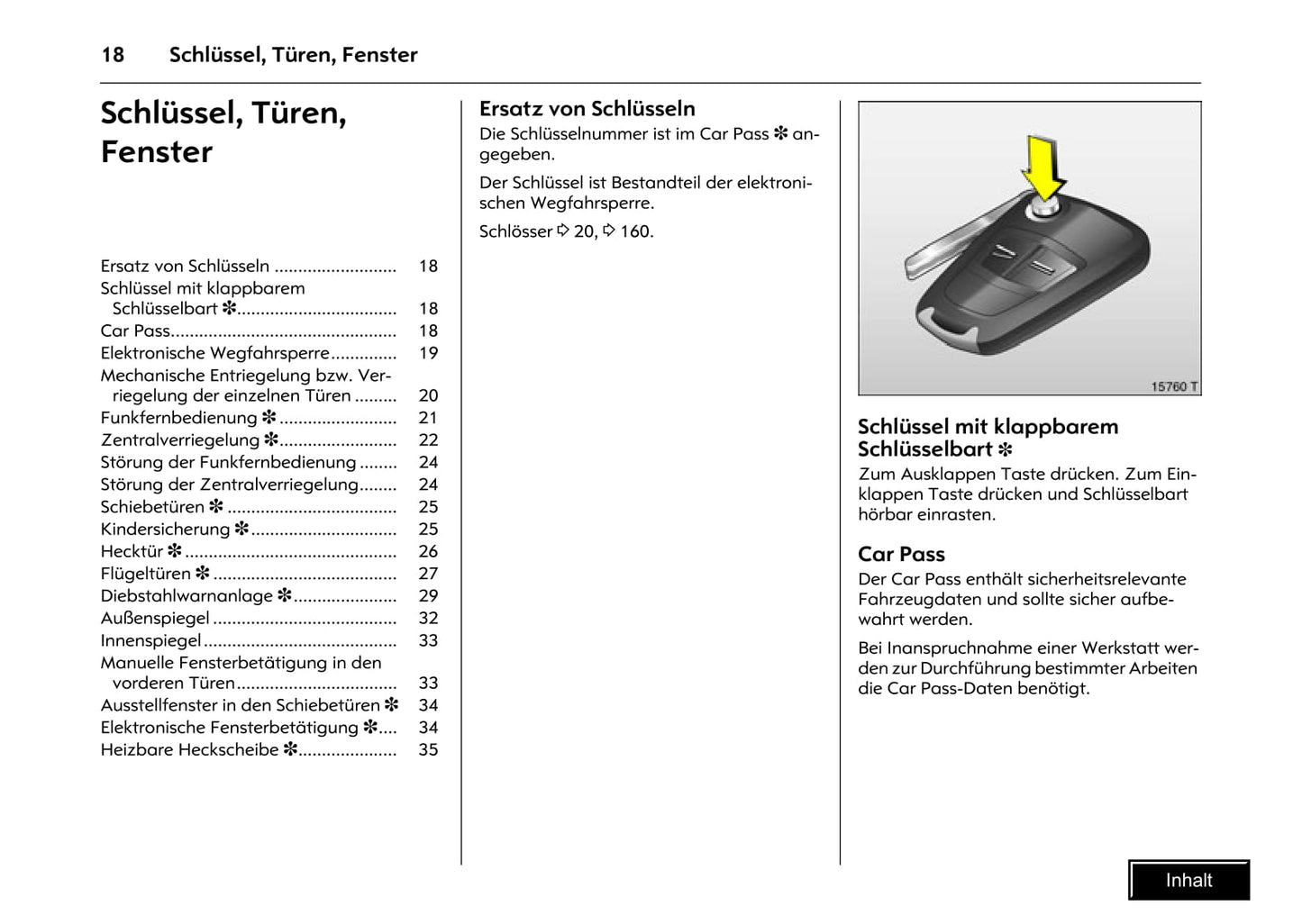 2009-2011 Opel Combo Owner's Manual | German