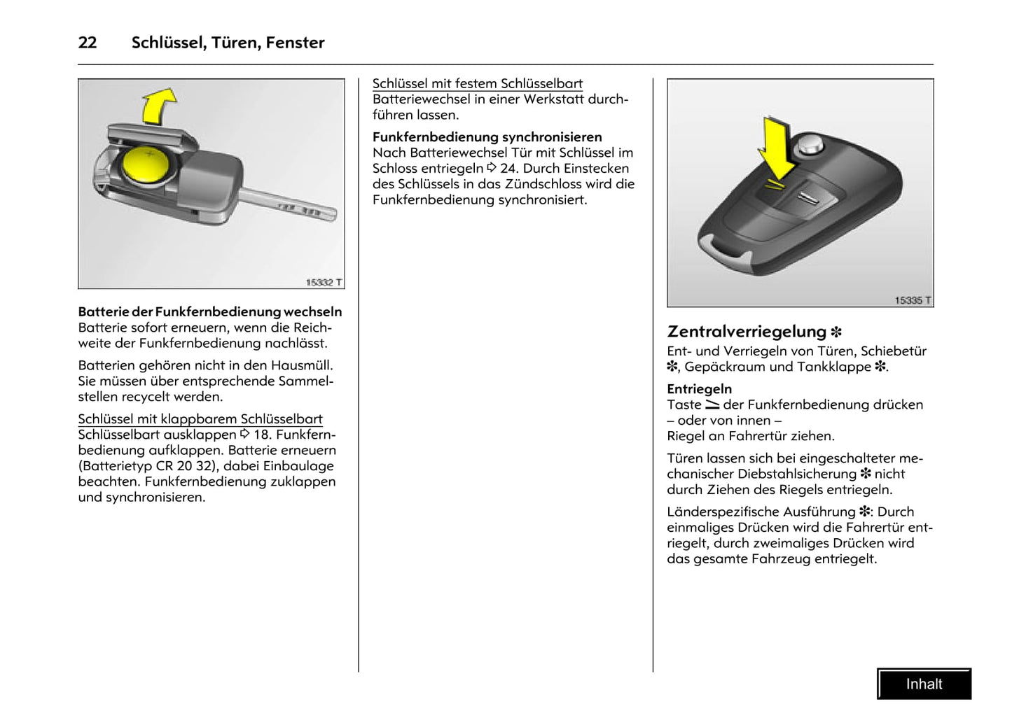 2009-2011 Opel Combo Owner's Manual | German