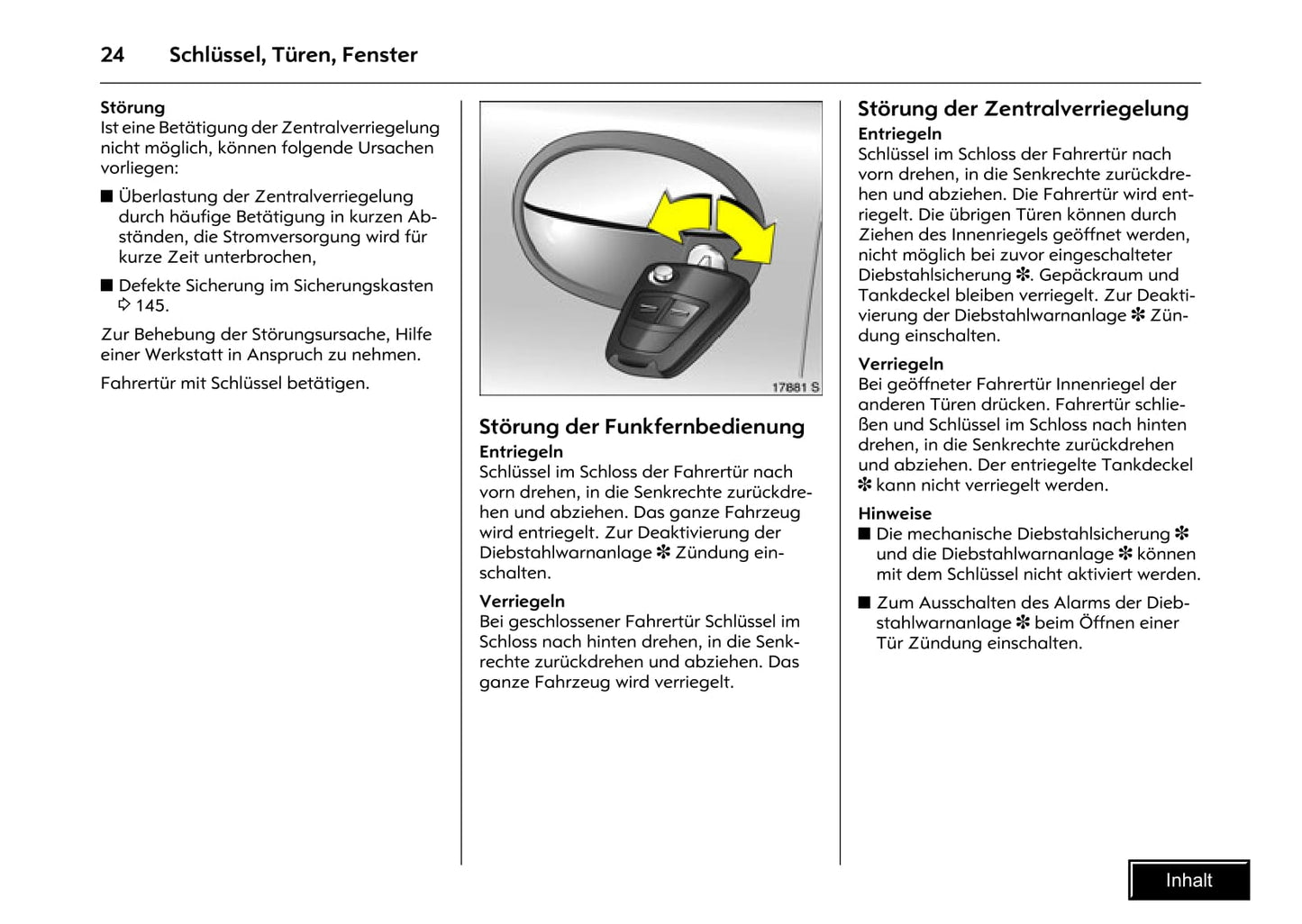 2009-2011 Opel Combo Owner's Manual | German