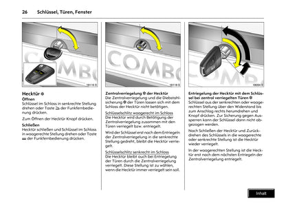 2009-2011 Opel Combo Owner's Manual | German