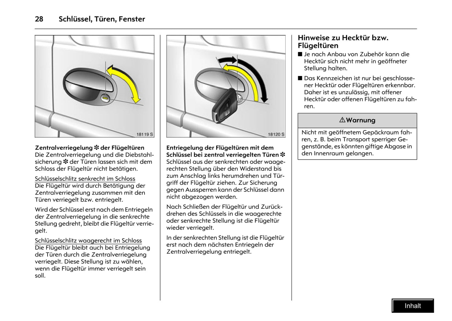 2009-2011 Opel Combo Owner's Manual | German