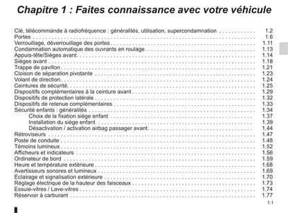 2012-2013 Renault Kangoo Owner's Manual | French