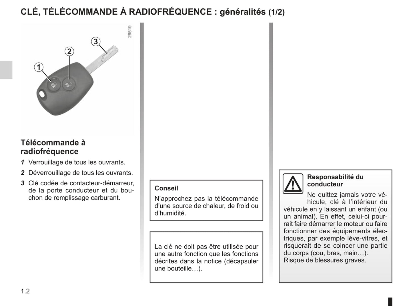 2012-2013 Renault Kangoo Owner's Manual | French