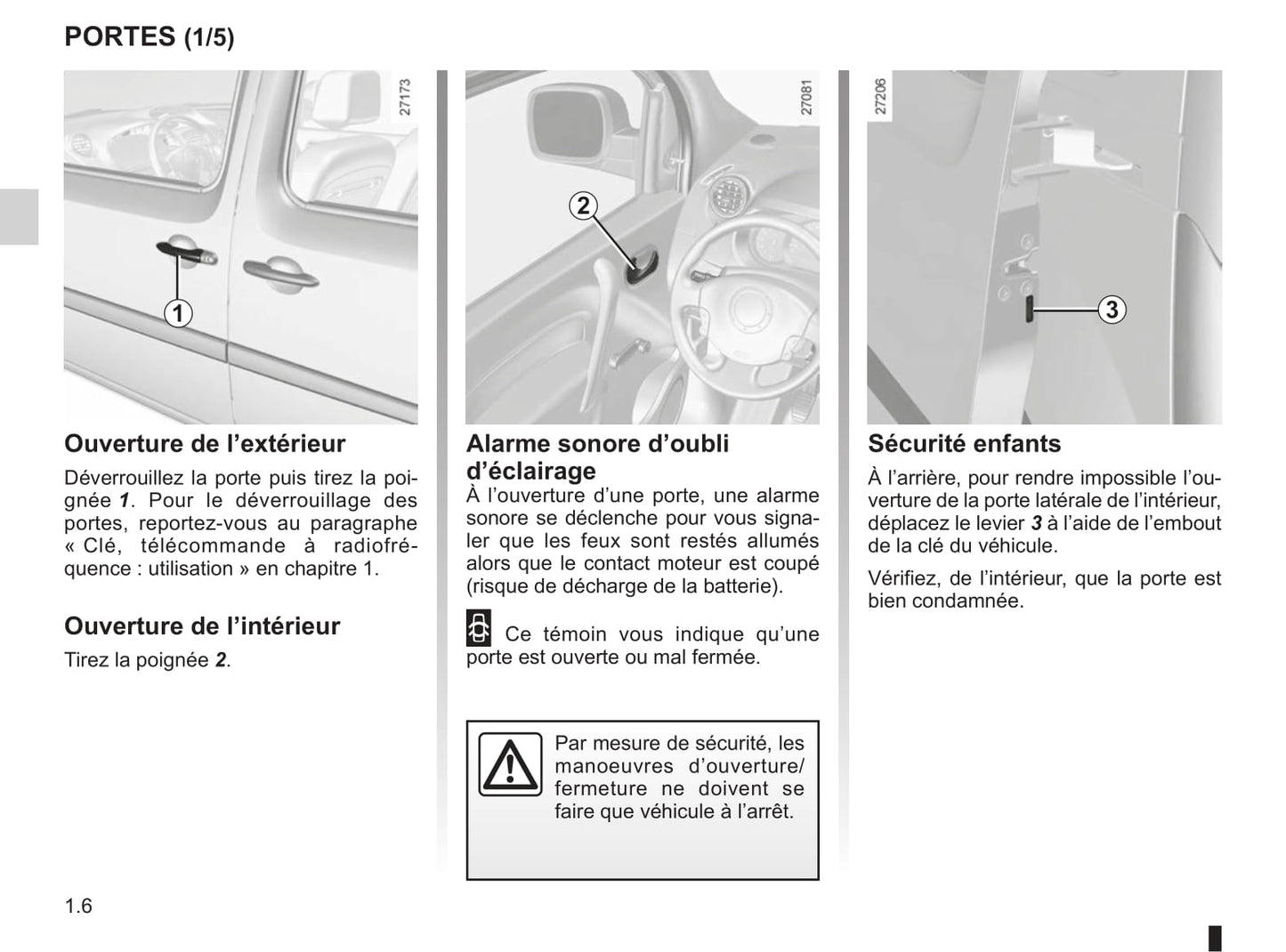 2012-2013 Renault Kangoo Owner's Manual | French