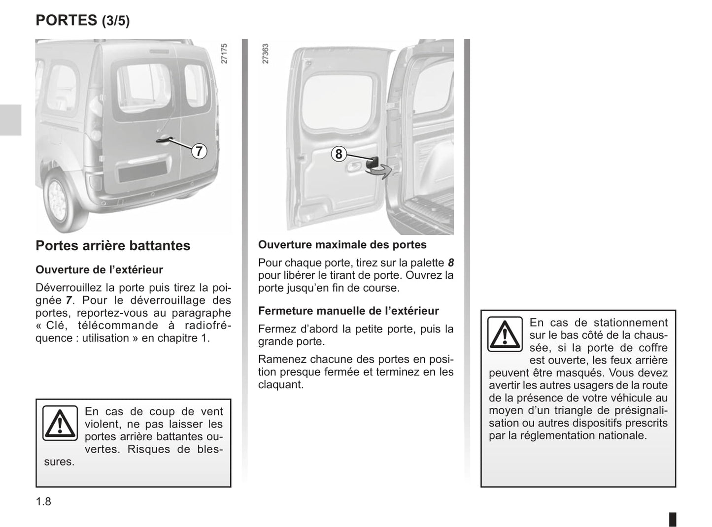 2012-2013 Renault Kangoo Owner's Manual | French