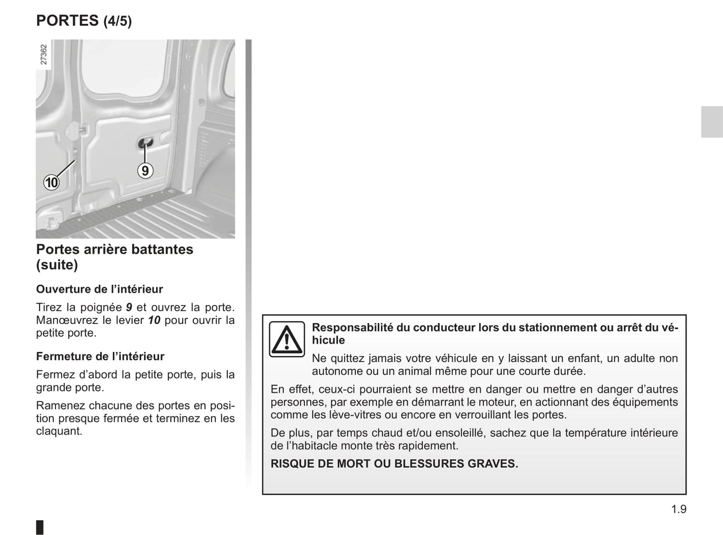 2012-2013 Renault Kangoo Owner's Manual | French