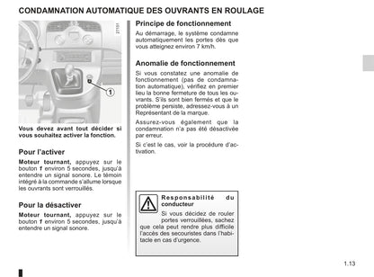 2012-2013 Renault Kangoo Owner's Manual | French