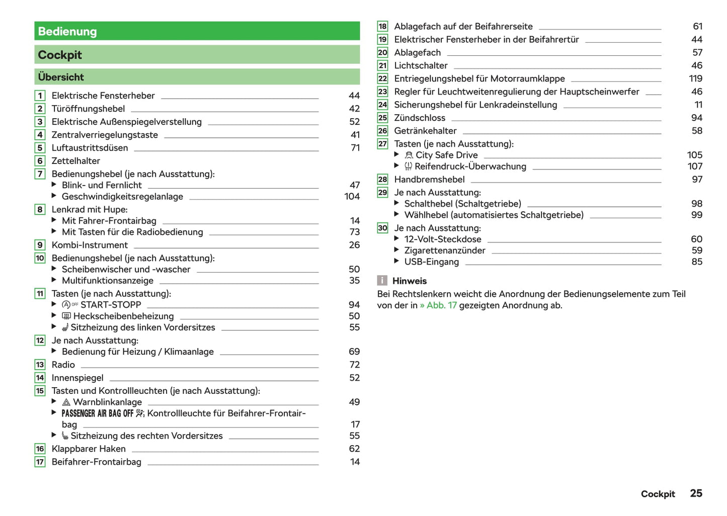 2017-2018 Skoda Citigo Gebruikershandleiding | Duits